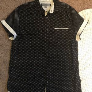 Short sleeve button down dress shirt